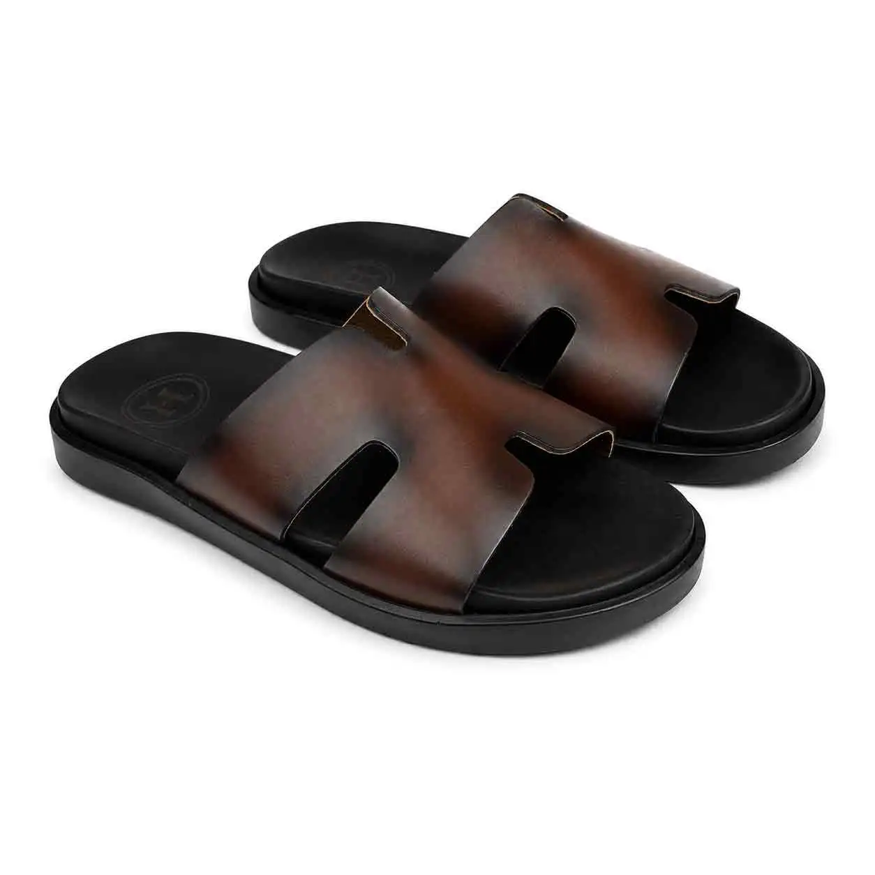 Sandale pour homme  H01-3 marron miniature